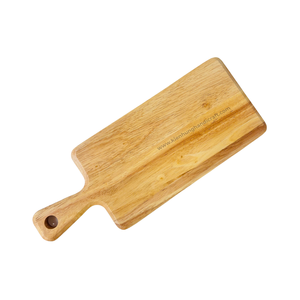 Planche à découper en bois de caoutchouc avec poignée pour la préparation et le service des aliments en cuisine - Product Image 6