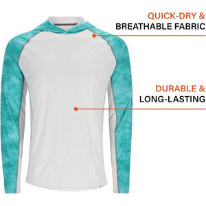 Camisetas de pesca transpirables y refrescantes, personalizables, de secado rápido, UPF 50+, de manga larga, para pesca en río. - Product Image 2