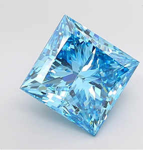 Diamante CVD Cultivado en Laboratorio con Certificación IGI, Corte Princesa de 9.12 CT, Color Azul Intenso, Claridad VS1, para Joyería, ROYAL GEMS - Product Image 3