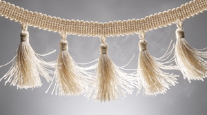 Ribete de Encaje con Borlas Blancas y Borde Decorativo para Cortinas, Decoración del Hogar e Interiores - Product Image 4