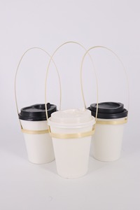 Bamboo Holder <b>Cup</b> Bamboo material <b>cup</b> holder with handle for glass mugs and daily home use Vietnam made - Product Image 2