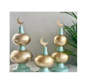 Servidor de Dátiles Islámico de Metal con Adorno de Minarete de Fabricantes y Exportadores - Product Image 2