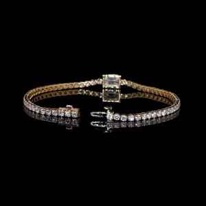 RAMDUT IMPEX GRA Certified Moissanite Tennis Bracelet Silver Plated Emerald Cut Teardrop Claw Set Sparkling Trendy Elegant - Product Image 4