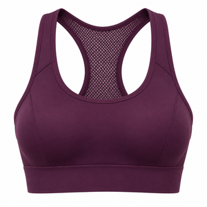 Soutien-gorge de sport et de yoga à quatre aiguilles et six fils, soutien-gorge de sport tendance, léger, séchage rapide, respirant, torsion avant, push-up - Product Image 1