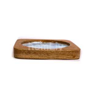 Posavasos de Madera de Teca, Posavasos Decorativos, Posavasos Cuadrados para Mesa, para el Hogar, Bar, Cafetería, Posavasos para Bebidas, Hechos a Mano, Decoración Natural para el Hogar - Product Image 5