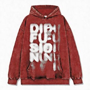 Sweat à capuche oversize personnalisé en coton 100% écoresponsable, imprimé par pulvérisation effet délavé vintage, style streetwear unisexe décontracté et ample, mode ODM - Product Image 6