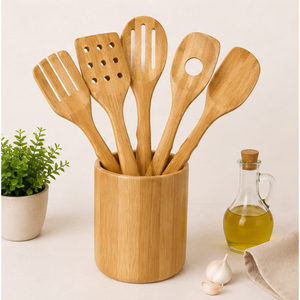 Juego de Utensilios de Cocina al por Mayor, Cucharas y Espátulas de Madera Resistentes al Calor, Herramientas de Cocina para Restaurante y Uso Doméstico - Product Image 2