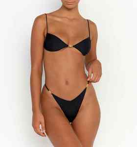 Conjunto de Bikini de Alta Calidad, Traje de Baño Sexy de Cobertura Mínima con Tirantes Ajustables para un Bronceado Perfecto - Product Image 3