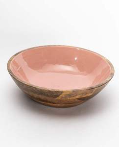 Tazón de Madera de Mango Esmaltado, Hecho a Mano, Rústico, Duradero, Libre de Plomo, para Servir Ensaladas, Frutas, Decorativo - Product Image 3
