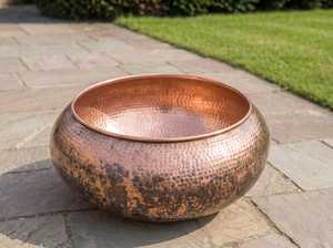 Macetas redondas modernas de cobre, de gran tamaño, para decoración de jardín exterior. Juego de macetas de cobre al por mayor, en estado nuevo, para el hogar y el jardín. - Product Image 1