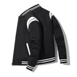 Veste de baseball pour homme, style varsity, col montant, fermeture éclair, doublure en polyester et coton, respirante, idéale pour l'automne - Product Image 6