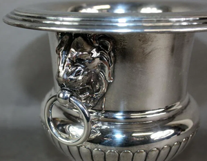 ถังน้ำแข็งรูปหัวสิงโตสีเงินโบราณ สำหรับแชมเปญ ไวน์ เครื่องดื่ม  ตกแต่งบ้าน บาร์  สไตล์วินเทจ - Product Image 3