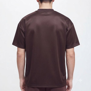 Oversized Crew Neckline Streetwear Gym T-<b>Shirt</b> Short Sleeve <b>100</b>% <b>Polyester</b> Breathable Eco-Friendly Indoor Outdoor Formal Casual - Product Image 2