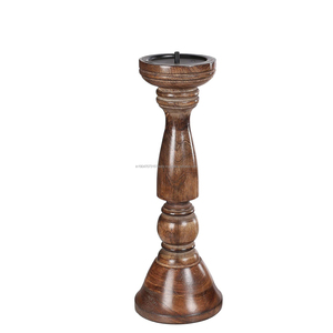 Portavelas de madera hecho a mano de primera calidad, acento decorativo elegante para bodas y eventos, disponible a un precio asequible - Product Image 3