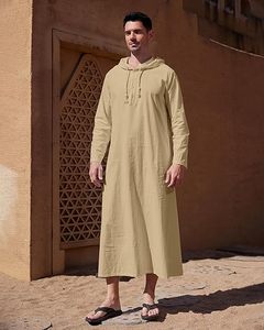 Jubba Thobes Casual para Hombre, Modelo Reciente, Transpirable, Color Sólido, Hecho a Medida, Jubba Masculina de Oriente Medio, Talla Grande, Precio al por Mayor - Product Image 5