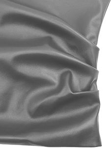 Top Corto de Piel Sintética Estilo Coreano para Mujer, Fabricante OEM ODM, Top Corto Personalizado sin Mangas - Product Image 4