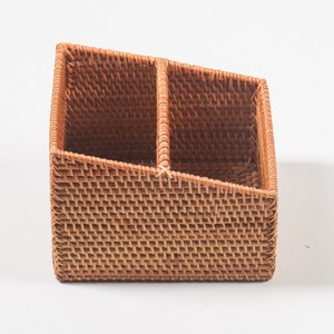 Handmade rattan cutlery holder utensil holders flatware storage basket great quality silverware <b>caddy</b> - Product Image 6