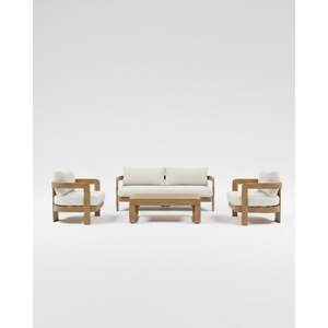 Canapé de patio en teck, meubles d'extérieur fabriqués en Indonésie, bois massif - Product Image 1