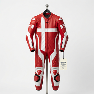 Traje de Carreras de Cuero Personalizado para Motocicleta, Diseño de Logotipo Personalizado y Servicio de Ajuste - Product Image 1