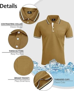 Camiseta de Golf Transpirable para Hombre, Diseño Personalizado con Logotipo Impreso por Sublimación, 100% Poliéster, Tallas Grandes, Manga Corta, Tejido de Punto - Product Image 4
