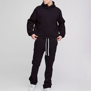 Conjunto Deportivo Oversize de Algodón Grueso Estampado para Invierno, Personalizado OEM/ODM, para Hombre - Product Image 2