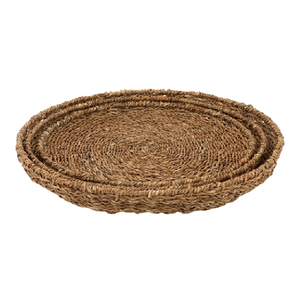 Eco-Conscious Seagrass Tray Woven Storage For Home Office Electronics And <b>Charging</b> <b>Cable</b> Tidiness - Product Image 2