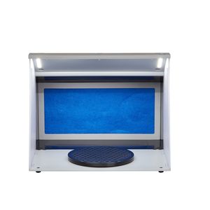 Kit de Cabina de Pintura Portátil para Aerografía con 4 Luces LED, Potentes Ventiladores de Extracción Dobles y Plataforma Giratoria - Product Image 1