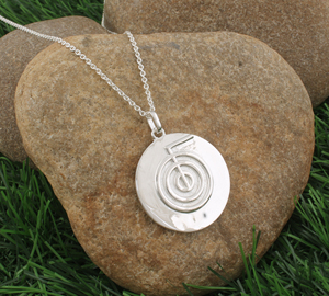 Collar con Colgante de Plata de Ley Bañada en Plata con Forma de Luna, Minimalista, Geométrico, con Engaste de Bisel, Elegante, para Boda, Joyería - Product Image 2
