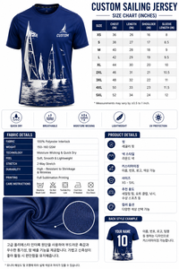 Camiseta de Vela Personalizada de Secado Rápido, Camiseta Deportiva Azul Marino Sublimada, Camiseta de Equipo de Vela Transpirable que Absorbe la Humedad - Product Image 6