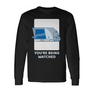 Camiseta de manga larga con diseño de dibujos animados con temática de seguridad cibernética, de algodón suave, unisex, para todas las estaciones - Product Image 2