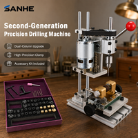 Mini perceuse de table manuelle de haute précision Sanhe pour l'artisanat et la bijouterie, traitement de petits trous à quatre lignes
