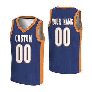 Maillot de basket imprimé de haute qualité pour hommes, coupe ajustée, tissu en maille respirant, couleur personnalisée, sans manches, col en V, vêtements de sport - Product Image 1