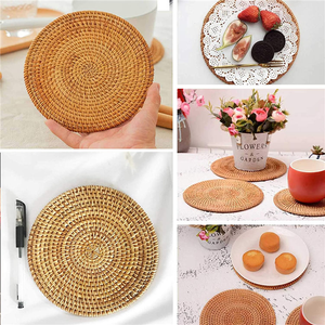 Sous-verres vintage, sets de table de mariage, sets de table tissés, sets de table abstraits à franges, sets de table faits main, nouveauté - Product Image 4