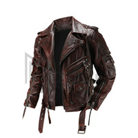 Veste d'hiver matelassée en cuir de mouton de haute qualité pour homme, coupe-vent, col montant, logo frontal, écologique, mode urbaine