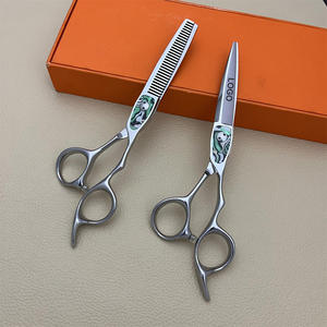 Ciseaux à effiler professionnels en acier inoxydable 4Cr13 de 6 pouces avec logo personnalisé, vis réglable et poignées en céramique – Fournitures de salon de coiffure et d'esthétique - Product Image 5