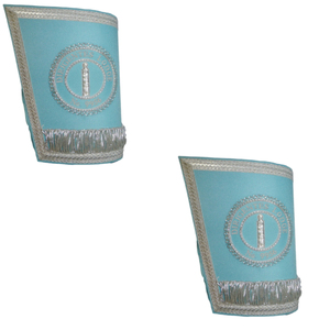 Top Selling Customizable Embroidered Sew-On Masonic Regalia Cuffs with Traditional Patterns Velvet Fabric Gauntlets Sale - Product Image 5
