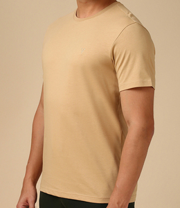 Camiseta de Algodón Lisa para Hombre, al por Mayor, OEM, Personalizada, Corte Regular, Transpirable, Cuello Redondo, Informal, Suave, Ropa Básica de Verano - Product Image 2