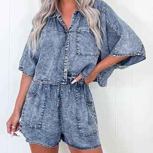 Top Selling Breathable Eco Friendly Cheap Priced Customized Design Women's Plus Size Rhinestone Denim Top For Women - Product Image 2