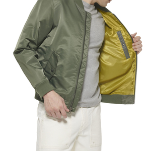 New Design Custom Color <b>Long</b> Sleeves Men Canvas <b>Winter</b> Solid Zipper Stand Collar Bomber <b>Jacket</b> High Quality for Casual Wear - Product Image 5