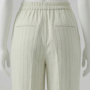 Pantalon d'hiver premium pour femme, taille mi-haute, avec cordon de serrage, coupe droite, en molleton 100% coton 240g, respirant, coupe-vent, écologique, séchage rapide - Product Image 5