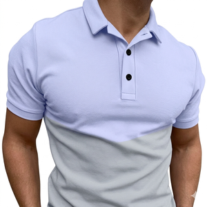 สำหรับผู้ชาย เสื้อเชิ้ตแขนสั้นพิมพ์ลายเจอร์ซีย์แห้งเร็วคอปกสีตัดกันฤดูร้อนลำลองสตรีทแวร์แฟชั่นท็อปส์ - Product Image 4