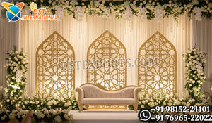 Panneaux de fond en métal découpés au laser, style marocain, élégants et détachables, pour mariages – Vente en gros aux États-Unis – Panneaux muraux haut de gamme - Product Image 4