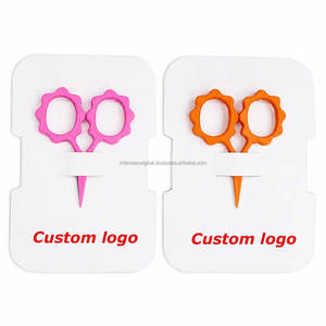 Ciseaux à broder avec poignée fleurie OEM, avec carte logo personnalisée, ciseaux à coudre en acier inoxydable - Product Image 1