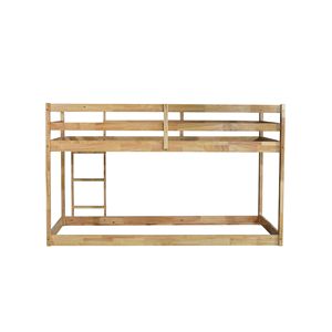 Letto a soppalco in legno massello con scaletta, piattaforma letto in gomma naturale rinforzata, doghe rinforzate, letti in legno di alta qualità - Product Image 6
