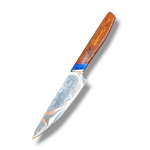 Cuchillo de chef de cobre damasco forjado a mano con mango de palisandro y funda, cuchillo de cocina personalizado CuMai, venta al por mayor OEM - Product Image 2