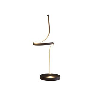 22\" Modern <b>LED</b> Apollo Spiral Curved <b>Tube</b> Table Lamp Stylish Contemporary Design - Product Image 3
