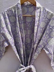 Robe Kimono en Coton Rose à Motifs Floraux pour Femme – Peignoir Léger d'Été, Robe de Spa, Robe de Demoiselle d'Honneur, Logo Personnalisé en Gros - Product Image 4