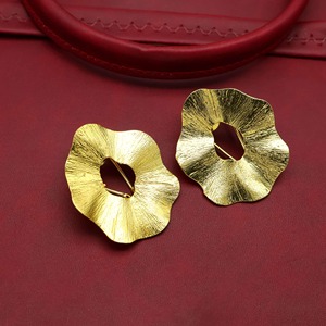 Metal Craft Matte Finish Brass Earrings Non Glossy Brass Earrings Solid Color Custom Factory Wholesale Item Use Brass Earrings - Product Image 5