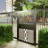 Clôture en fer forgé de luxe, panneaux de clôture en métal pour jardin, allée, sécurité, avec des motifs décoratifs personnalisés et une protection contre la rouille