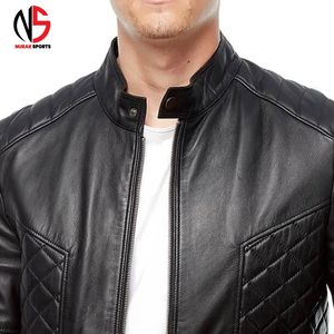 High Quality Men's Cowhide Genuine Leather Waterproof Breathable <b>Mandarin</b> <b>Collar</b> Winter Fashion <b>Jacket</b> New Design Best Price - Product Image 5